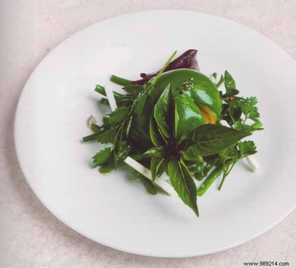 Elegant Soft-Boiled Eggs in a Vibrant Green Bean Salad