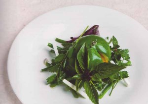 Elegant Soft-Boiled Eggs in a Vibrant Green Bean Salad