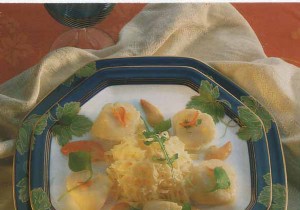 Seared Scallops with Celeriac Remoulade and Pink Grapefruit
