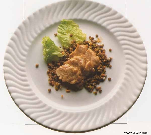 Gourmet Lentil Salad with Tender Veal Sweetbreads