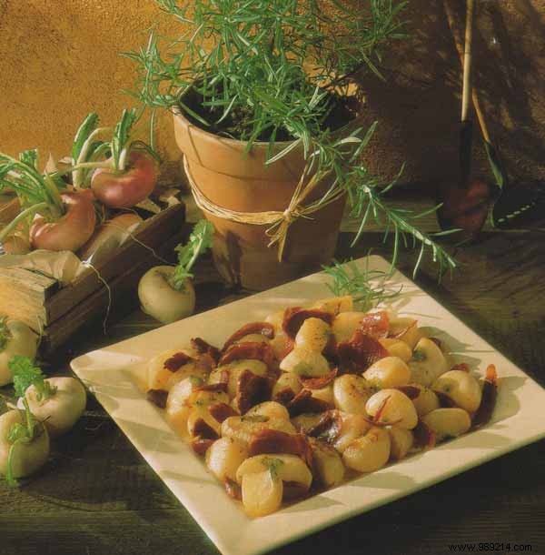 Baby Turnip Fricassee with Confit Duck Gizzards: A Tender French Classic
