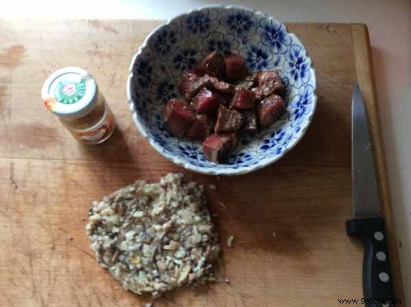 Gourmet Spiced Minced Beef Steak with Mushrooms