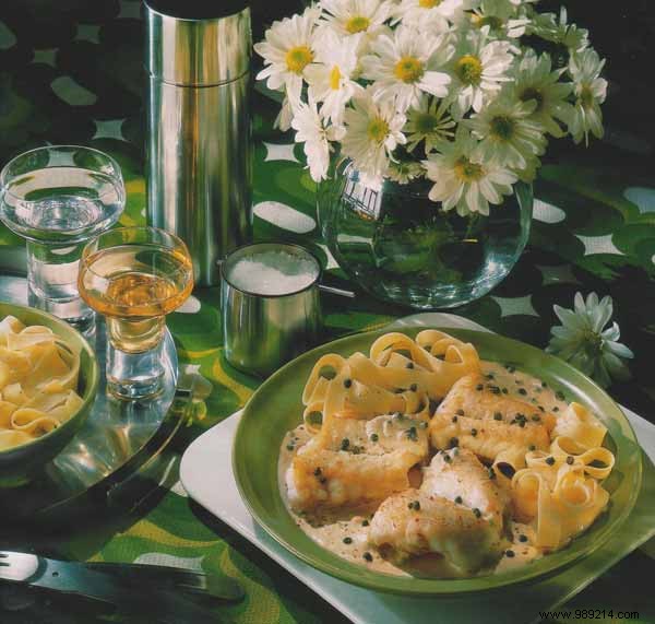 Pan-Seared Monkfish Steaks with Creamy Green Peppercorn Sauce