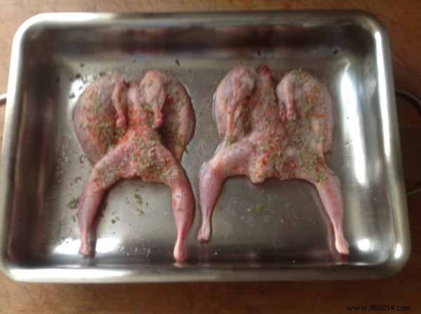 Expert Recipe: Spatchcocked Quail Roasted with Tarragon and Espelette Pepper