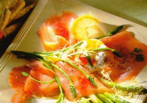 Elegant Smoked Salmon Plates with Green Asparagus and Poached Eggs