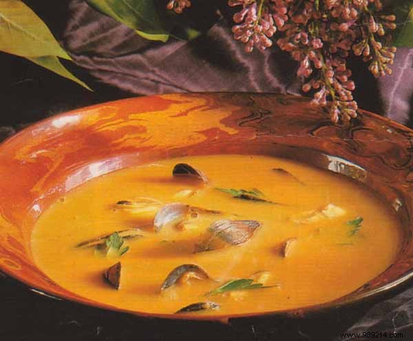 Authentic Bouchot Mussel Velouté with Curry: Velvety French Seafood Soup