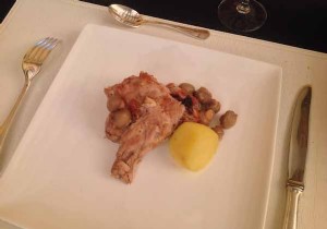 Classic Sautéed Rabbit with Garlic, White Wine, and Button Mushrooms