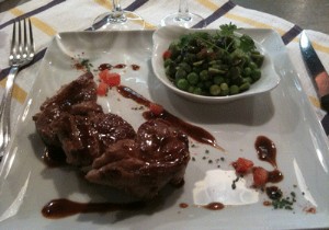 Sautéed Lamb Shoulder with Pèbre d Aï and Thyme Broad Bean Ragout