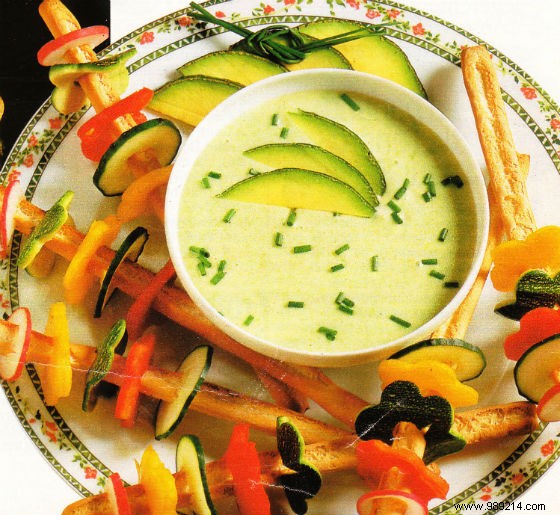 Elegant Flower-Shaped Breadsticks with Creamy Avocado Green Sauce