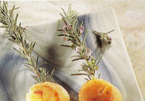 Succulent Scallops on Rosemary Skewers with Candied Lemon Sauce