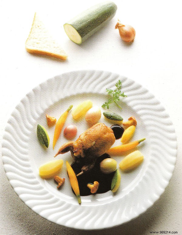 Gourmet Stuffed Quail with Glazed Vegetables: Chanteclerc Recipe