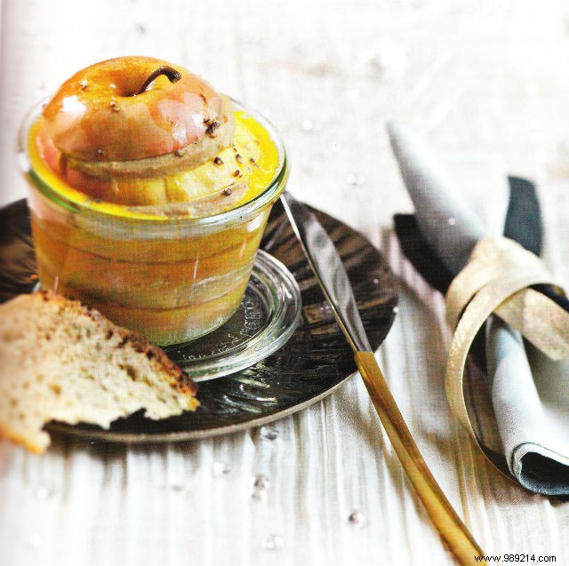 Exquisite Small Jars of Apples and Duck Foie Gras
