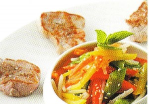 Sesame Soy Pork Tenderloin Stir-Fry with Snow Peas and Crisp Veggies
