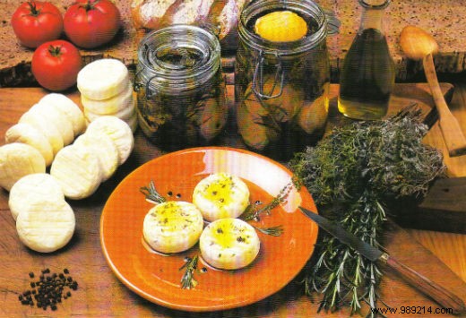 Preserved Small Goat Cheeses in Herb-Infused Olive Oil: A Provençal Classic