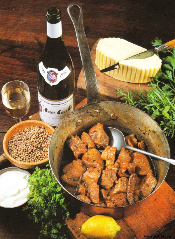 Authentic Burgundian Veal Braised in Chablis with Fresh Herbs