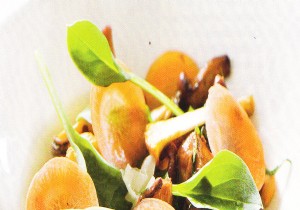 Pan-Fried Shellfish with Chanterelle Mushrooms and Oyster Leaves – Chef Florent Ladeyn Recipe