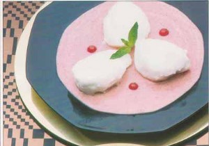 Classic Snow Eggs with Raspberries and Sublime Chocolate Arabica Sauce