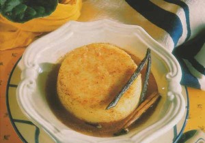 Spiced Semolina Cake with Warm Honey-Nutmeg Coulis