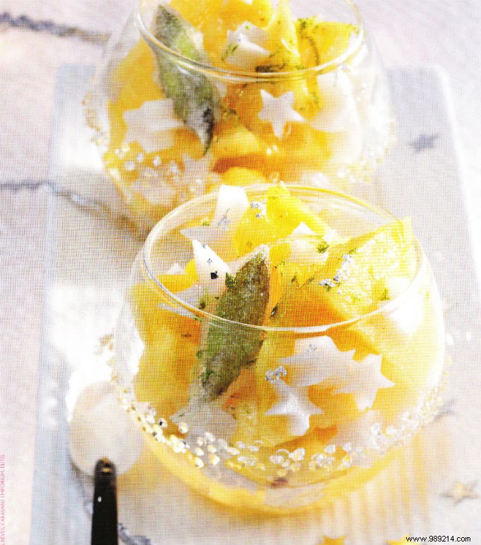 Exotic Pineapple and Almond Milk Jelly Stars: A Tropical Delight