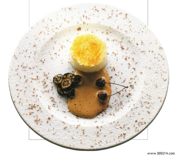 Caramelized Kirsch Parfait with Silky Chocolate Mousse