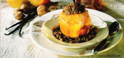 Flambéed Apples Stuffed with Dried Fruits: Chef Hubert s Gourmet Dessert