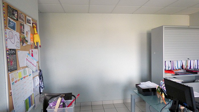 Aurélie and Françoise s Office Makeover: Stunning Paris Trompe l Oeil Wallpapers