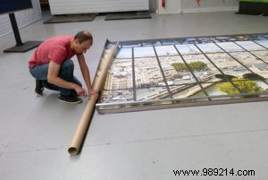 Aurélie and Françoise s Office Makeover: Stunning Paris Trompe l Oeil Wallpapers