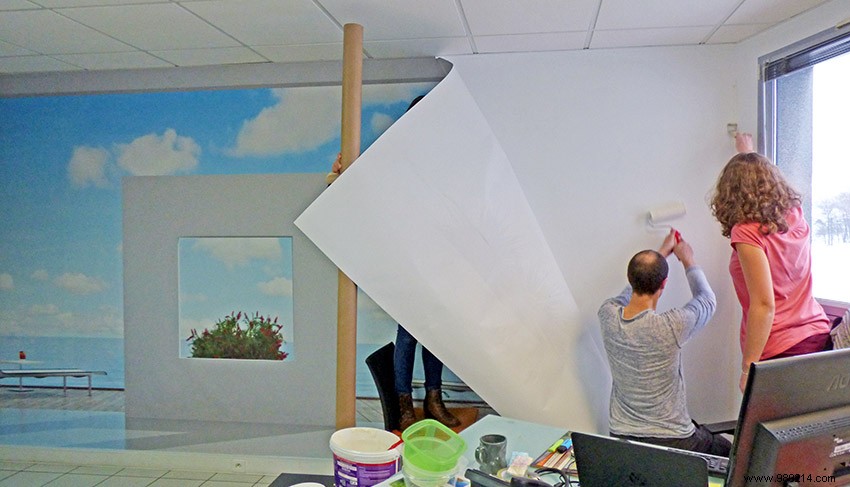 Scenolia s New Office Transformation: Expert Insights on Custom Wall Decor Installation