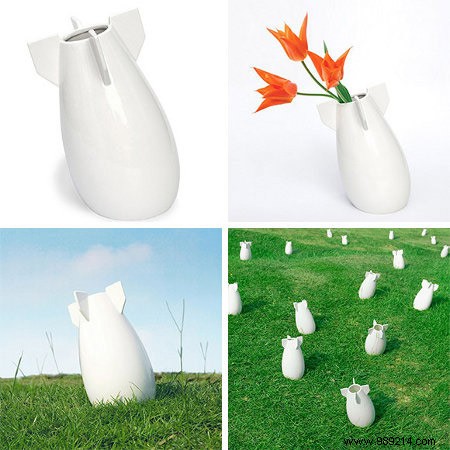 Bomb Vases: Repurposing Explosive Designs into Stunning Floral Displays