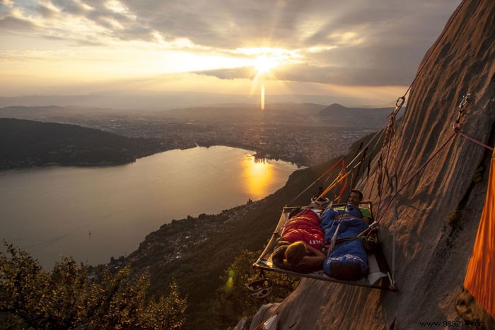 Unforgettable Cliffside Overnight: Sleep 500m Above Lake Annecy in a Portaledge