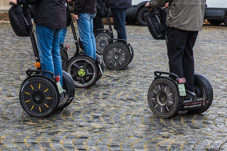 Innovative Two-Wheeled Rides: Gyropod, Segway, Electric Skateboard, and Solowheel