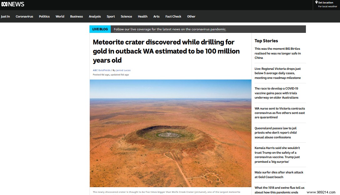 Evolution Mining Geophysicists Uncover One of the World s Largest Impact Craters in Australia