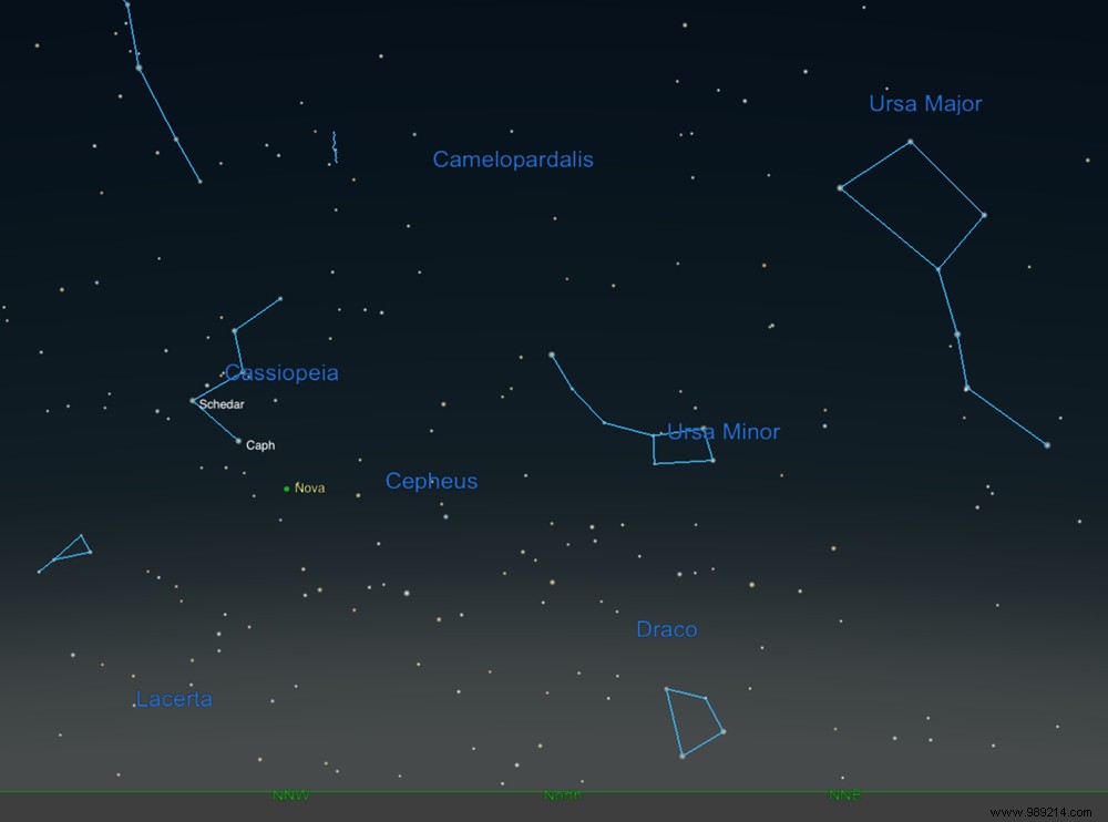 Amateur Astronomer Discovers Brilliant Nova in Cassiopeia: Visible Tonight with Binoculars