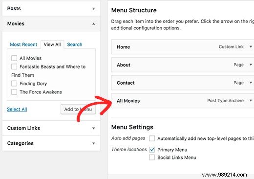 How to Add Custom Post Type Archives to WordPress Navigation Menus