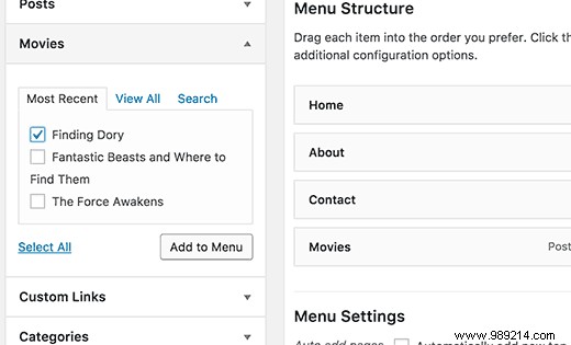 How to Add Custom Post Type Archives to WordPress Navigation Menus
