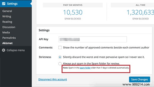 How to Customize Akismet Spam Comment Deletion Schedule in WordPress