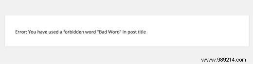 How to Block Banned Words in WordPress Post Titles: Expert Code Guide