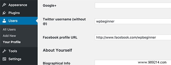 How to Display Author Twitter and Facebook Profiles on WordPress User Pages