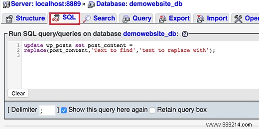 How to Safely Find and Replace Text in Your WordPress Database