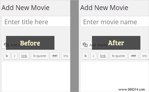 How to Customize the  Enter Title Here  Placeholder in WordPress