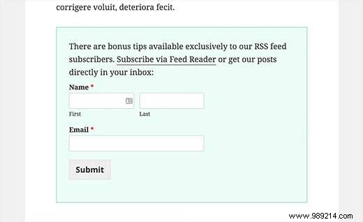 How to Display Exclusive Content Only to RSS Subscribers in WordPress