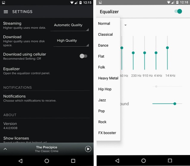 How to Boost Spotify Sound Quality on Mobile: Use the Built-in Equalizer