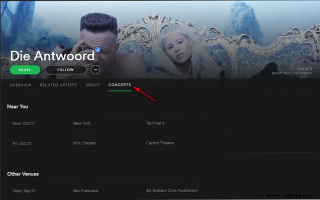 How to Easily View Artist and Band Tour Schedules on Spotify
