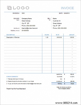 10 Essential Invoice Templates Every Freelancer Needs from Vertex42