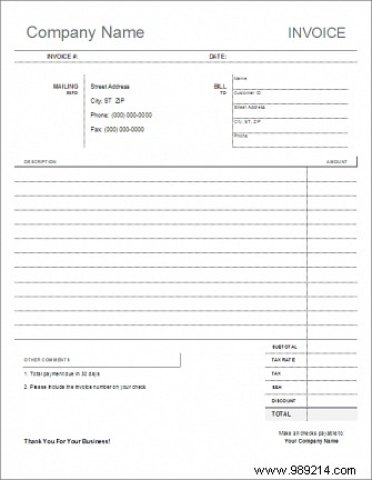 10 Essential Invoice Templates Every Freelancer Needs from Vertex42