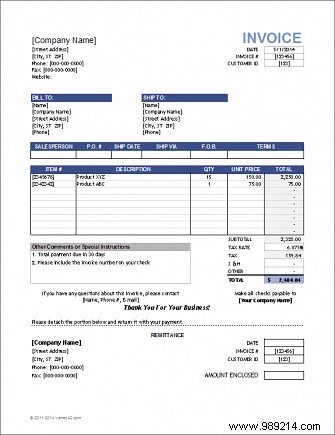 10 Essential Invoice Templates Every Freelancer Needs from Vertex42