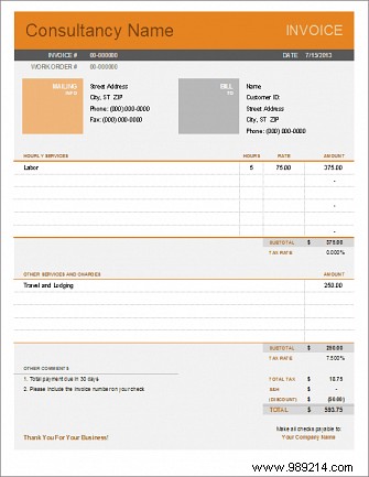 10 Essential Invoice Templates Every Freelancer Needs from Vertex42