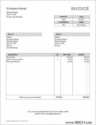 10 Essential Invoice Templates Every Freelancer Needs from Vertex42