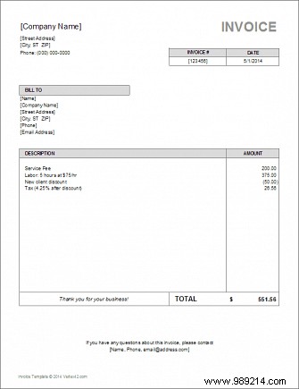10 Essential Invoice Templates Every Freelancer Needs from Vertex42