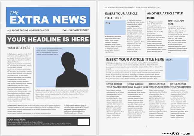 13 Free Professional Newsletter Templates: Print or Email as PDF